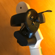 The little dongle attaches to the back of the headstock, and the Touch controller fits snugly into it. Weird, but functional.